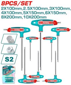 Alternative view of Set 8 chiavi maschio esagonale testa tonda con impugnatura
