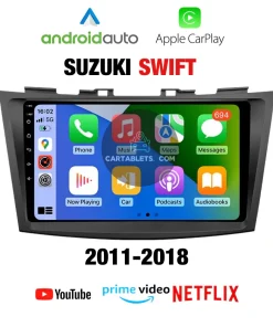 Alternative view of CTB- SK906Y | SUZUKI SWIFT 2011-2018 MONITOR 9 POLLICI | APPLE CARPLAY ANDROID AUTO | WiFi BLUETOOTH GPS USB NAVIGATORE